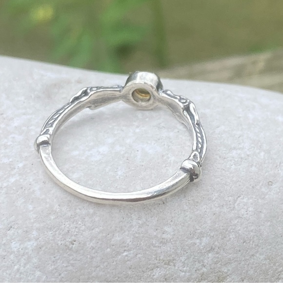 Celtic Dragon Ring .925 Sterling Silver w/ genuine citrine sz 9 medieval dragon - Picture 10 of 16